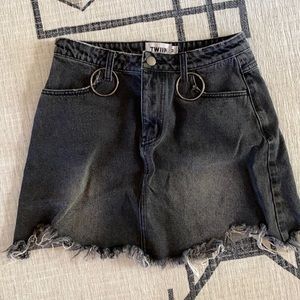 Twin jean skirt
